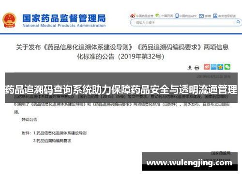 药品追溯码查询系统助力保障药品安全与透明流通管理 药品追溯码查询系统助力保障药品安全与透明流通管理